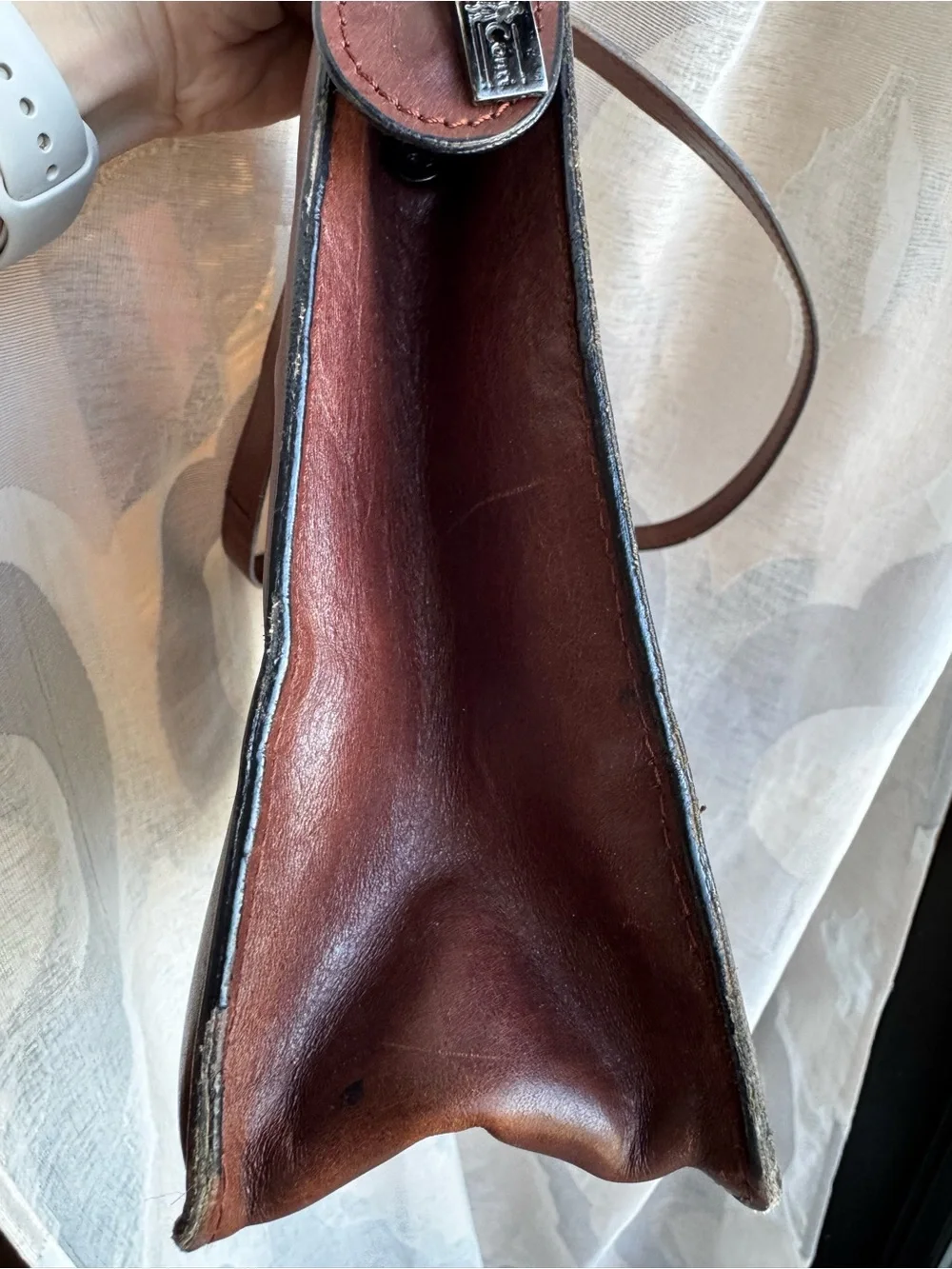 Gianni Conti Brown Leather Shoulder Bag